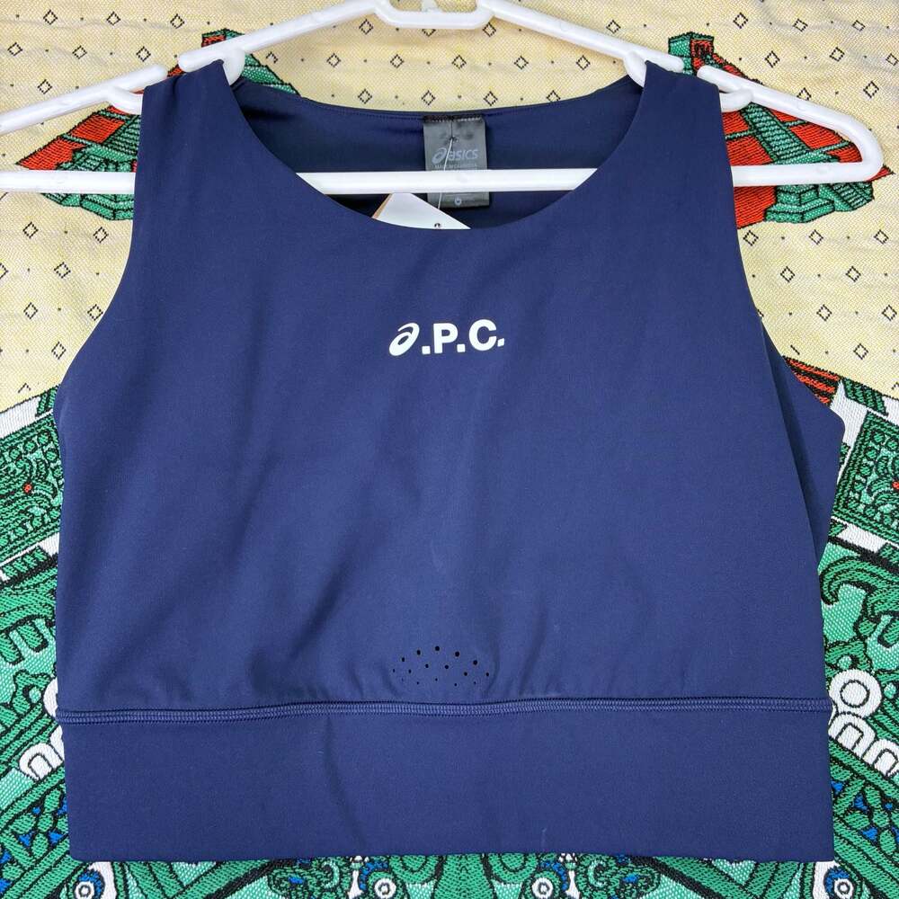 Asics x A.P.C. Medium Support Sports Bra Midnight Blue Size M